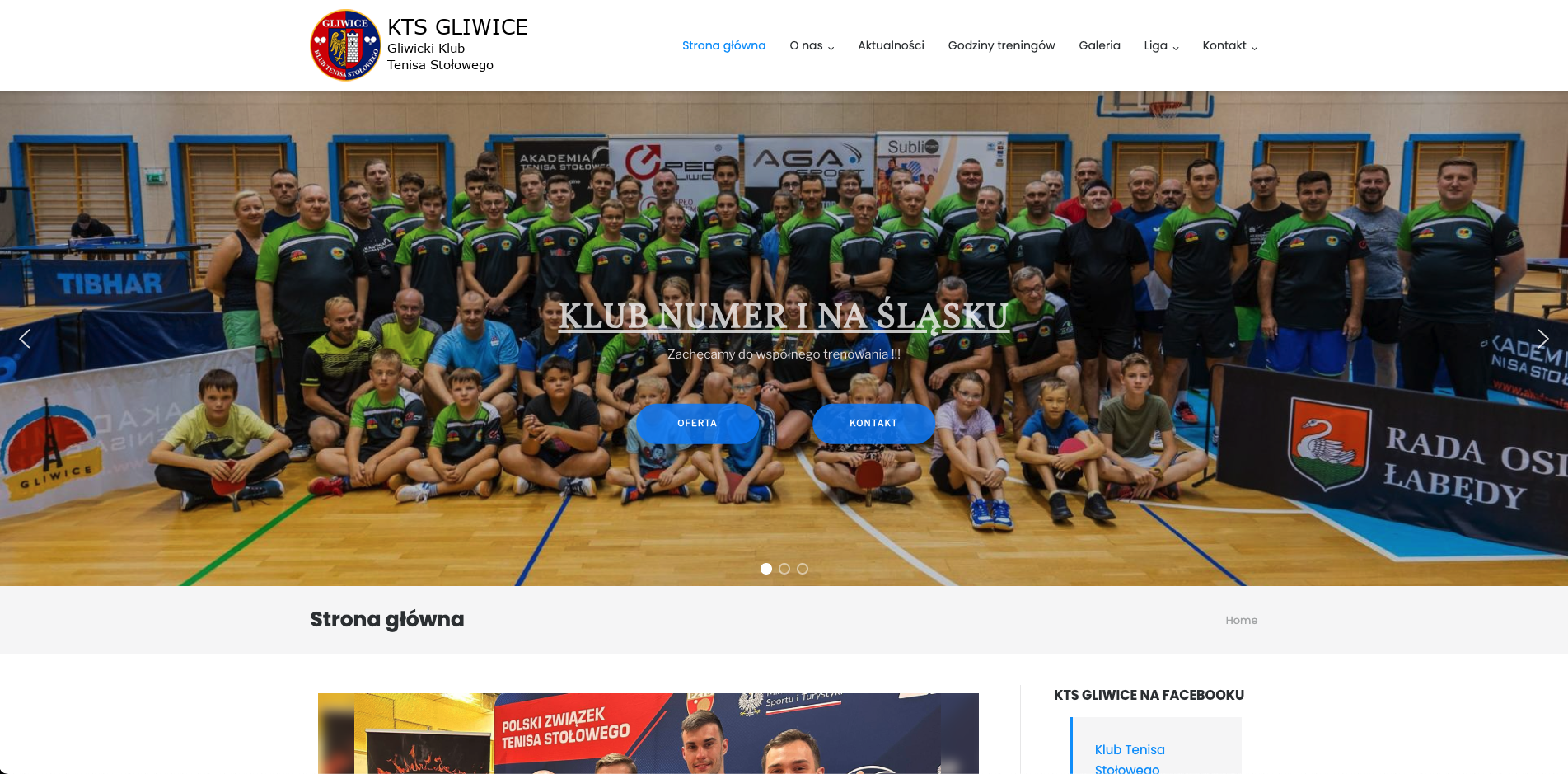 KTS Gliwice Website image